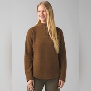 NWT🔥$155 "Frozen Falls" Lined Wool Tunic Sweater by prAna🌎 in Sepia Brown